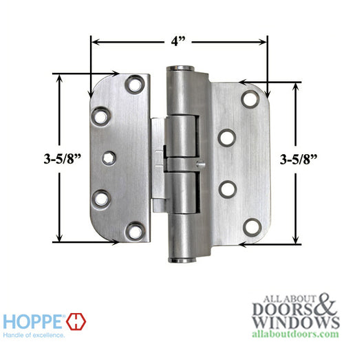 Hoppe Guide Hinge F42-R, 2009- Satin Nickel - Hoppe Guide Hinge F42-R, 2009- Satin Nickel