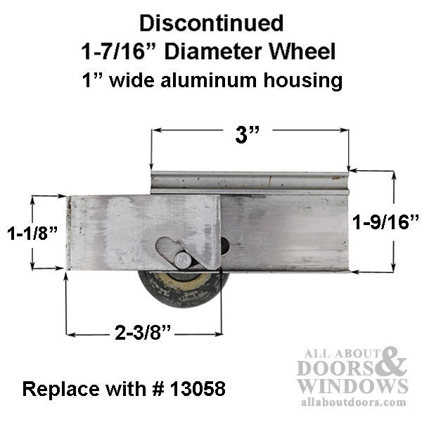 Armarlite Sliding Door Roller Assembly 1.438 Inch Steel Wheel Diameter - Armarlite Sliding Door Roller Assembly 1.438 Inch Steel Wheel Diameter
