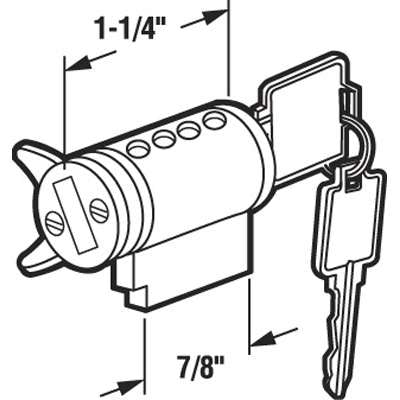 5 Pin Key Cylinder Lock for Sliding Patio Doors - 5 Pin Key Cylinder Lock for Sliding Patio Doors