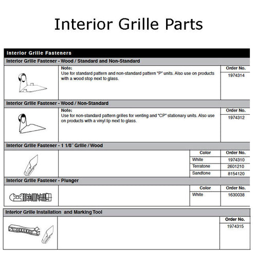 Andersen Perma-Shield Casement Windows - Interior Grille Installation / Marking Tool - Andersen Perma-Shield Casement Windows - Interior Grille Installation / Marking Tool