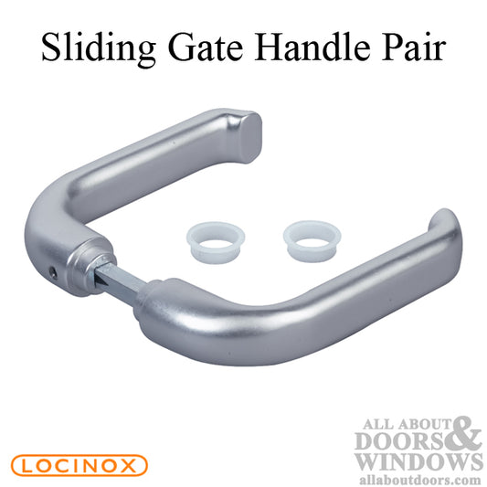 Aluminum Locinox Sliding Gate Handle Pair with 2-3/8" Spindle