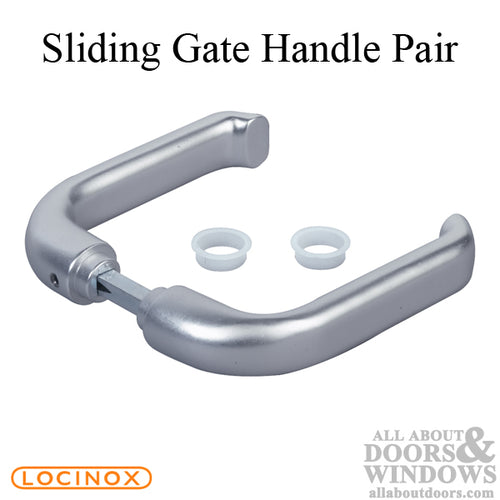 Aluminum Locinox Sliding Gate Handle Pair with 2-3/8