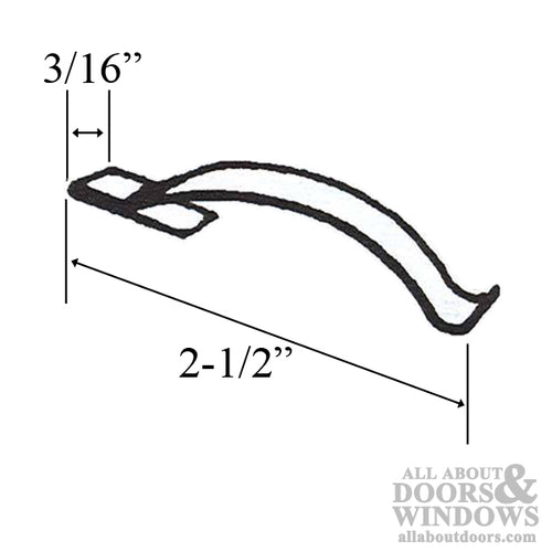 Tension Spring, Side Flat 3/16” x 2-1/2