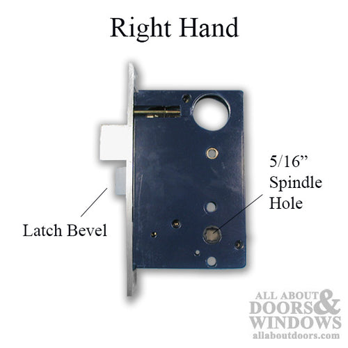 Lock Case, Marks 9000 Mortise, RH / LHR, 5/16 Spindle - Lock Case, Marks 9000 Mortise, RH / LHR, 5/16 Spindle