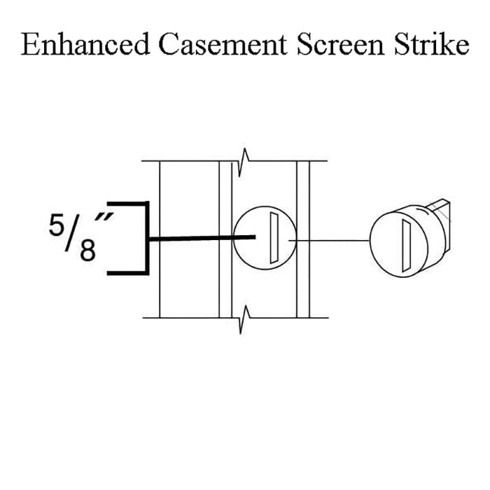 Andersen Enhanced Casement Strike For Insect Screen Casement Windows Tan - Andersen Enhanced Casement Strike For Insect Screen Casement Windows Tan