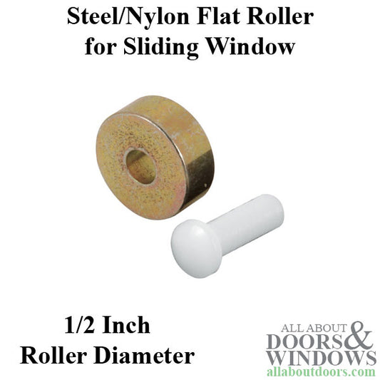 Roller (Flat) - Sliding Windows, Steel / Nylon