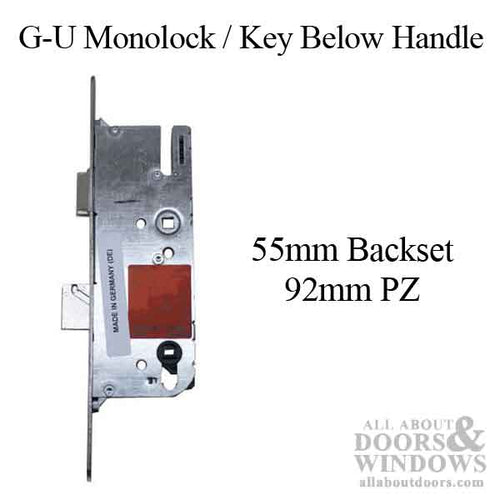 Monolock 55/92 Single Point Mortise Lock (SPL) - Stainless Steel - Monolock 55/92 Single Point Mortise Lock (SPL) - Stainless Steel