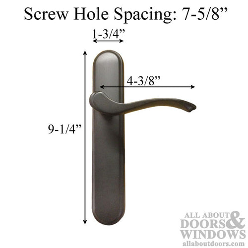 Inactive Handleset 400 Series Multipoint Lock Trim - Oil Rubbed Bronze - Inactive Handleset 400 Series Multipoint Lock Trim - Oil Rubbed Bronze