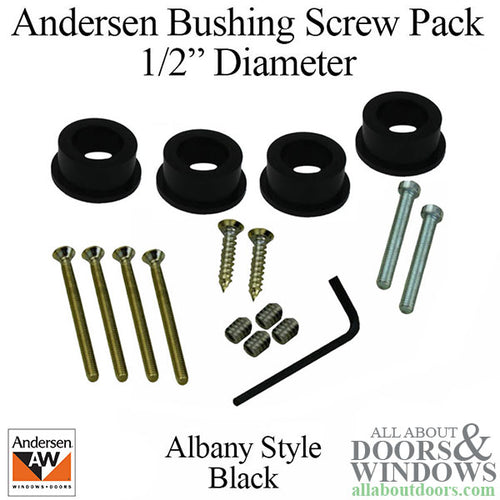 Hinged Trim Set Screw Pack, Albany - Black - Hinged Trim Set Screw Pack, Albany - Black