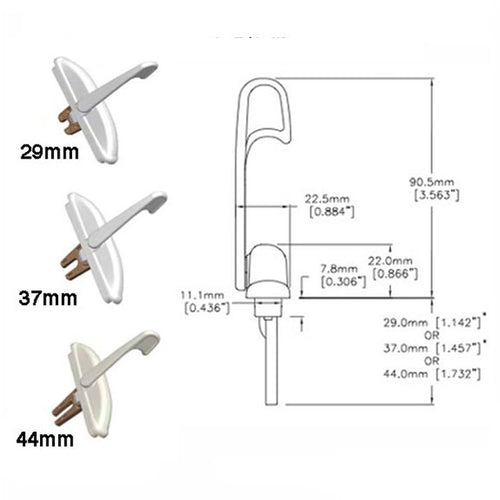 Roto Casement Multipoint Sash Lock 1-7/16 Inch Fork (37mm) - Roto Casement Multipoint Sash Lock 1-7/16 Inch Fork (37mm)