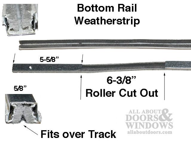 Hurd CHES / HES Inverted U-Cap Bottom Patio Door Weatherstrip Channel - Hurd CHES / HES Inverted U-Cap Bottom Patio Door Weatherstrip Channel