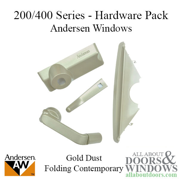 Andersen Casement Window - 200/400 Series - Hardware Pack - Folding Contemporary - Gold Dust - Andersen Casement Window - 200/400 Series - Hardware Pack - Folding Contemporary - Gold Dust