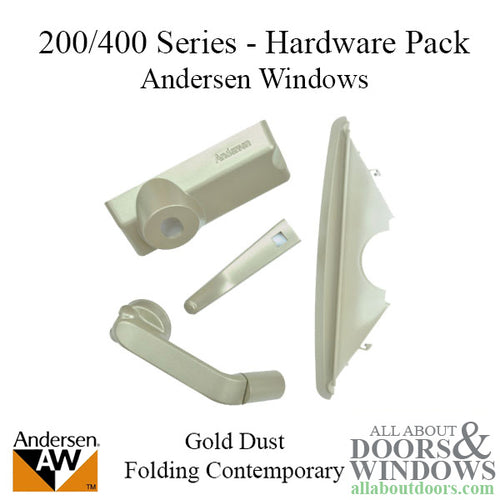 Andersen Casement Window - 200/400 Series - Hardware Pack - Folding Contemporary - Gold Dust - Andersen Casement Window - 200/400 Series - Hardware Pack - Folding Contemporary - Gold Dust