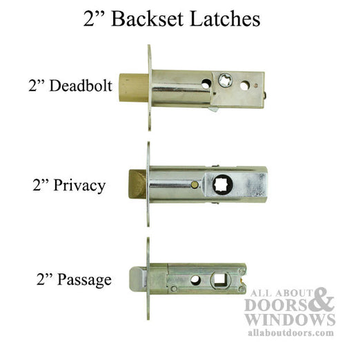 2 inch Backset Spring Latch, Square Face - Brushed Stainless Steel - 2 inch Backset Spring Latch, Square Face - Brushed Stainless Steel