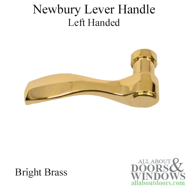 Andersen Newbury Handle, Left Hand - Bright Brass - Andersen Newbury Handle, Left Hand - Bright Brass