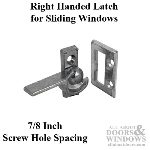 Latch - Vinyl and Aluminum Sash Hardware, Diecast (Right Hand) - Bright Zinc - Latch - Vinyl and Aluminum Sash Hardware, Diecast (Right Hand) - Bright Zinc