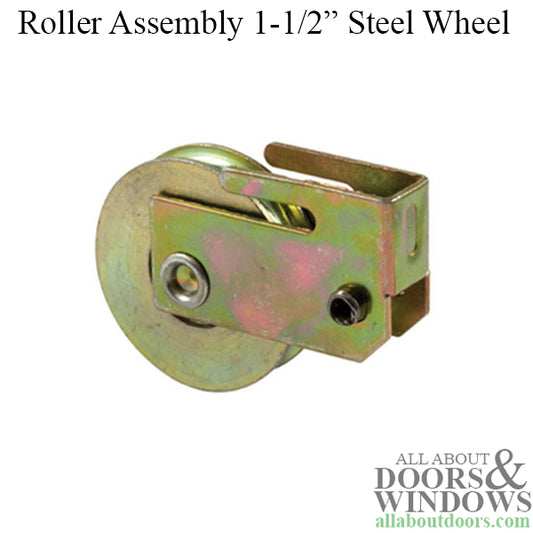 Sliding Door Roller With Steel Hook Tab Housing 1.5 Inch Steel Wheel Diameter