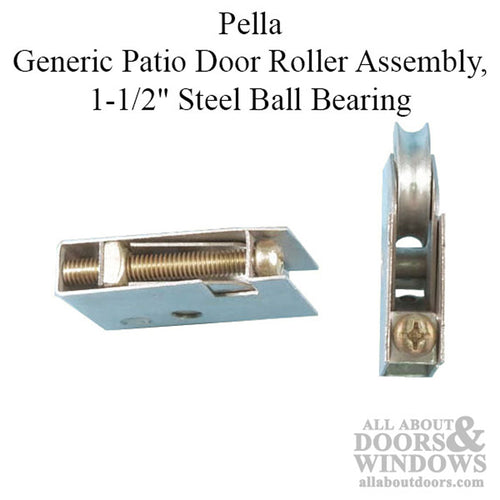 Pella Patio Door Roller Single Wheel, 1.5 Inch Metal Steel Ball Bearing - Pella Patio Door Roller Single Wheel, 1.5 Inch Metal Steel Ball Bearing