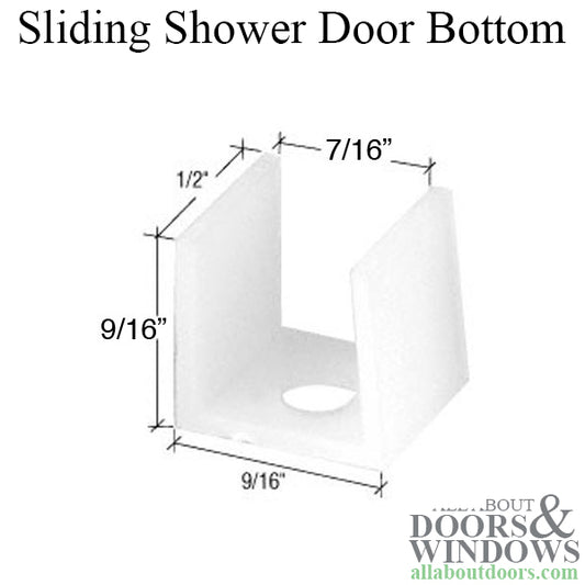 Guide, Sliding Shower Door Bottom, Pairs