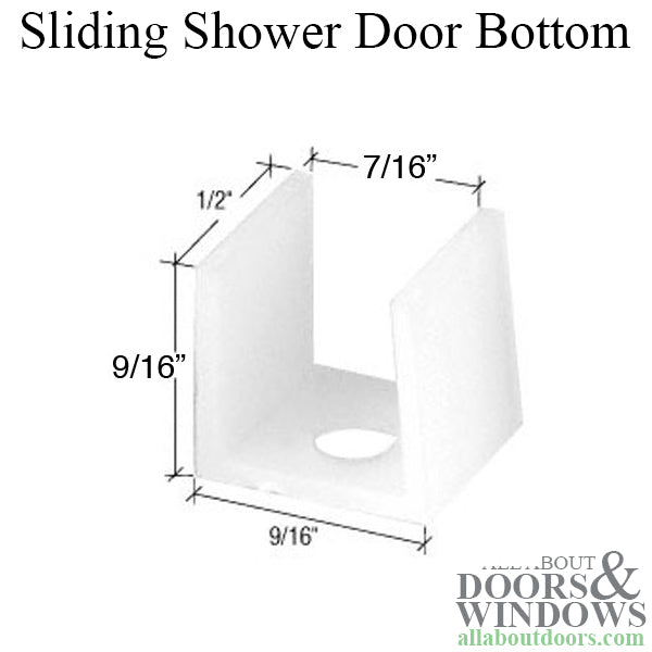 Guide, Sliding Shower Door Bottom, Pairs - Guide, Sliding Shower Door Bottom, Pairs