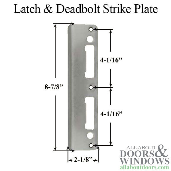 HOPPE Extended Lip Latch and Deadbolt Strike for 2-1/4