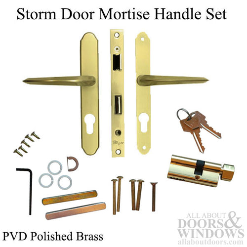 Storm Door Mortise Hardware Handle Kit - LPB - Storm Door Mortise Hardware Handle Kit - LPB