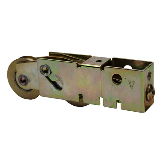 Sliding Door Roller Assembly with Adjustable Steel Housing 1.25 Inch Steel Ball Bearing Wheel Diameter