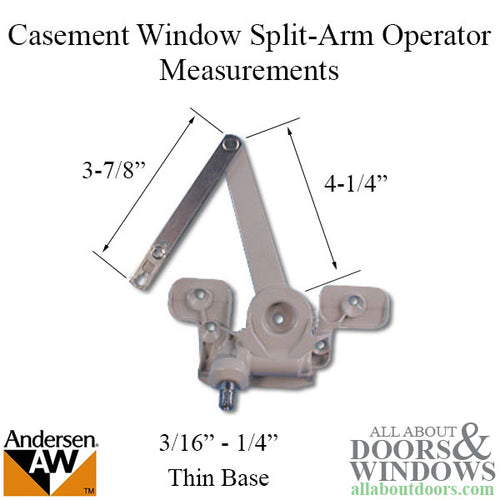 Andersen Operator E-Z Standard Non-handed Universal Thin base Casement Window - Andersen Operator E-Z Standard Non-handed Universal Thin base Casement Window