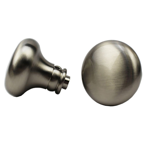 Baldwin Estate Classic Pair of Knobs Brushed Chrome - Baldwin Estate Classic Pair of Knobs Brushed Chrome