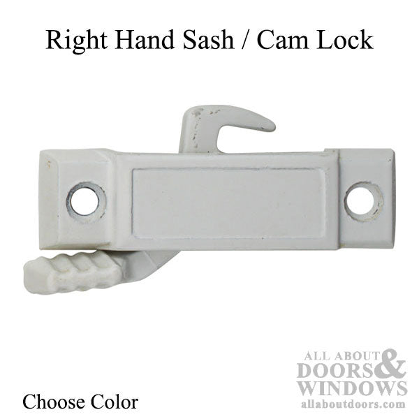 Right Hand Sash / Cam Lock, Vinyl and Aluminum Sash Hardware - Choose Color - Right Hand Sash / Cam Lock, Vinyl and Aluminum Sash Hardware - Choose Color