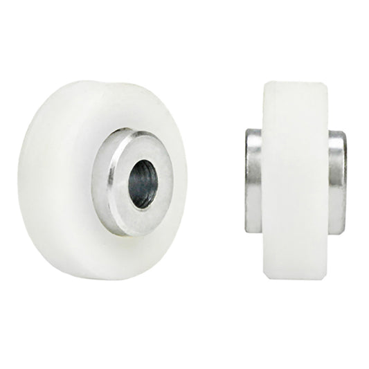 Ball Bearing Wheel Roller for Shower Doors Non-Threaded 3/4" Wheel Diameter
