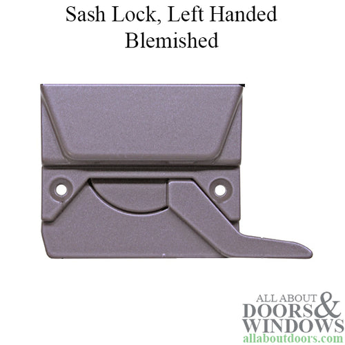 Left Hand Sash Lock with 2-3/8 Inch Screw Holes - Bronze - Blemished - Left Hand Sash Lock with 2-3/8 Inch Screw Holes - Bronze - Blemished