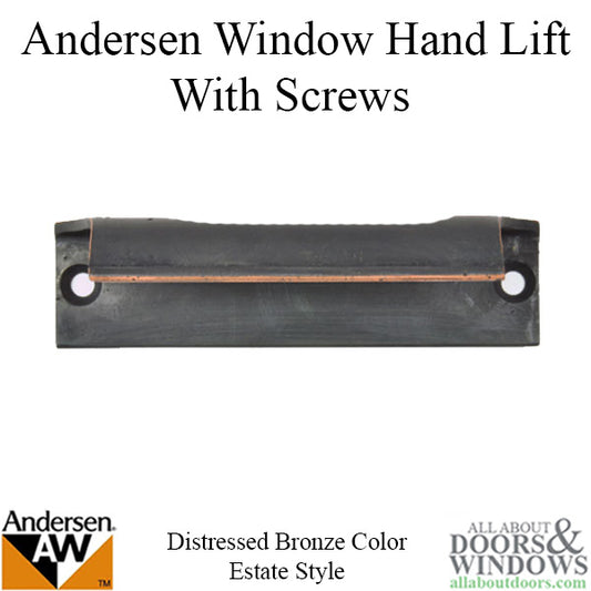 Andersen Tilt-Wash (DC) and (TW) Windows - Estate Hand Lifts w/Screws - Distressed Bronze