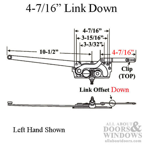 Casement Operator Truth EntryGard, Left Hand, Offset down Link # 20810 - Casement Operator Truth EntryGard, Left Hand, Offset down Link # 20810