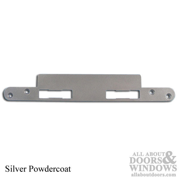 Winkhaus / Essve Latch and Deadbolt Strike, Flat - Powdercoat Silver - Winkhaus / Essve Latch and Deadbolt Strike, Flat - Powdercoat Silver