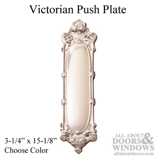 Victorian Push Plate 3-1/4" x 15-1/8"
