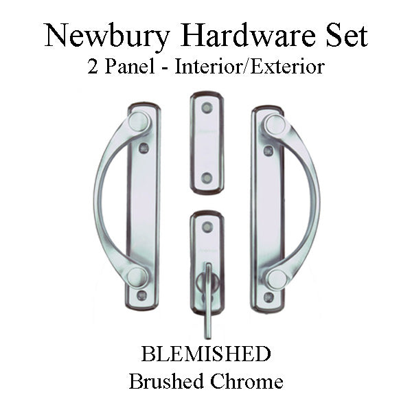 Blemished Andersen Newbury 2 Panel Gliding Door Hardware Set - Brushed Chrome - Blemished Andersen Newbury 2 Panel Gliding Door Hardware Set - Brushed Chrome