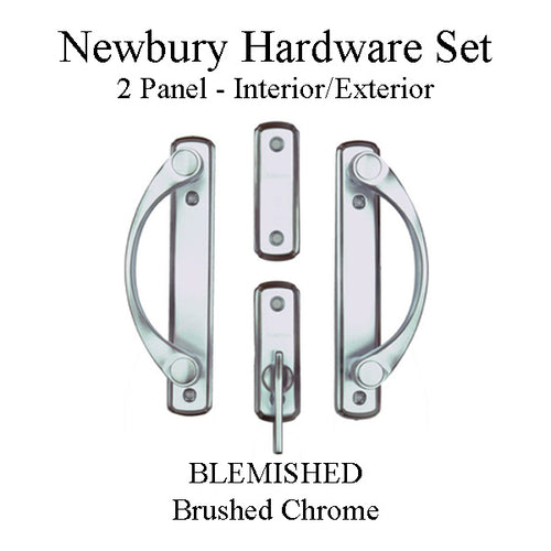 Blemished Andersen Newbury 2 Panel Gliding Door Hardware Set - Brushed Chrome - Blemished Andersen Newbury 2 Panel Gliding Door Hardware Set - Brushed Chrome