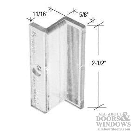 Shower Door Handle with Screw Hole in Center of Handle