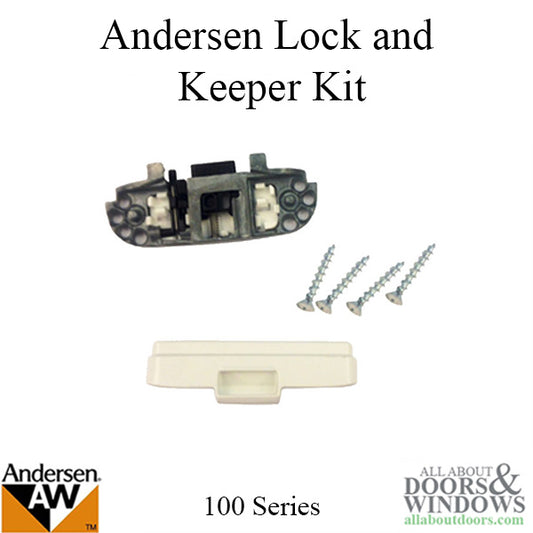 Andersen 100 series lock and keeper kit - White