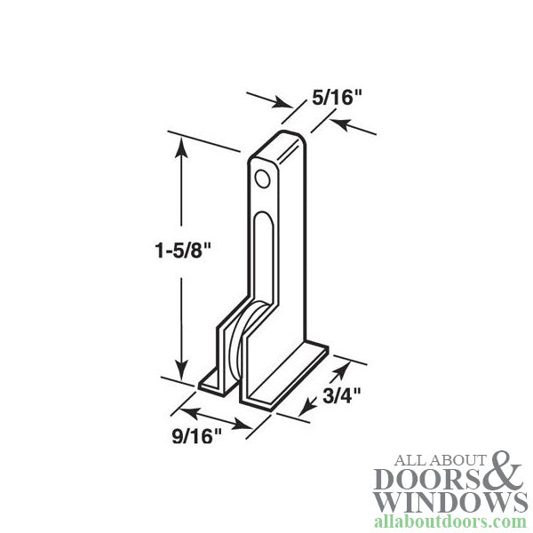 Roller Assembly (Flat) - Sliding Windows, Vertical Rail - Nylon - Roller Assembly (Flat) - Sliding Windows, Vertical Rail - Nylon