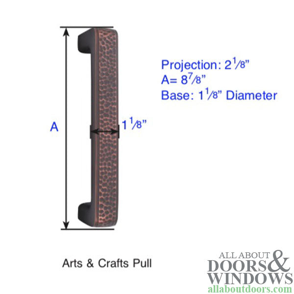 Emtek Solid Brass Door Pull, 8
