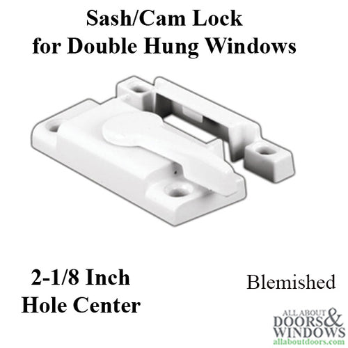 Sash / Cam Lock - Vinyl and Aluminum Sash Hardware, Diecast - White - BLEMISHED - Sash / Cam Lock - Vinyl and Aluminum Sash Hardware, Diecast - White - BLEMISHED