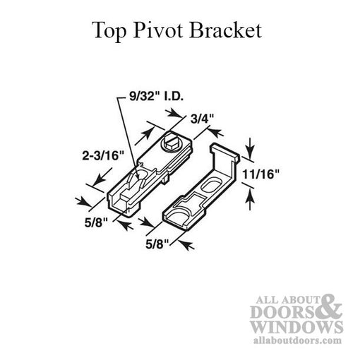 Top Pivot Bracket, Bi-fold Doors - Top Pivot Bracket, Bi-fold Doors