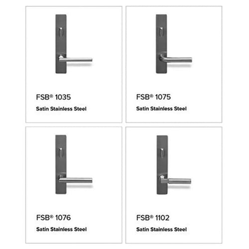 Andersen FSB 1075 Active Trim Set for Single Door Stainless Steel Finish - Andersen FSB 1075 Active Trim Set for Single Door Stainless Steel Finish
