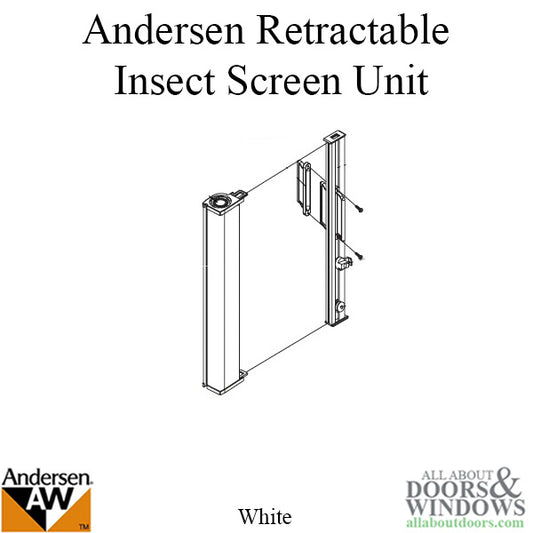 Andersen Frenchwood Gliding Doors - Retainer w/Screws - Retractable Insect Screen - Aug. 03 to May 07 - White