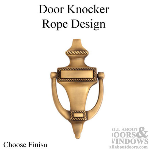 Rope Door Knocker 6-1/2" - Choose Color