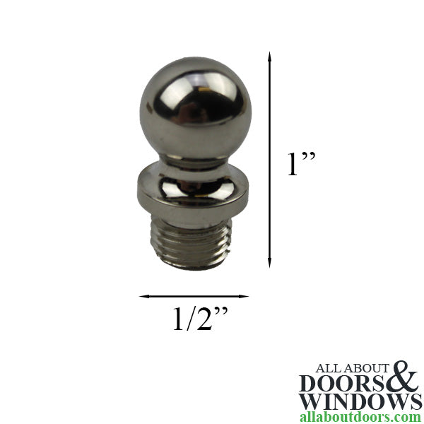 Baldwin Ball Tip Finial for Square Corner Hinge - Polished Nickel - Baldwin Ball Tip Finial for Square Corner Hinge - Polished Nickel