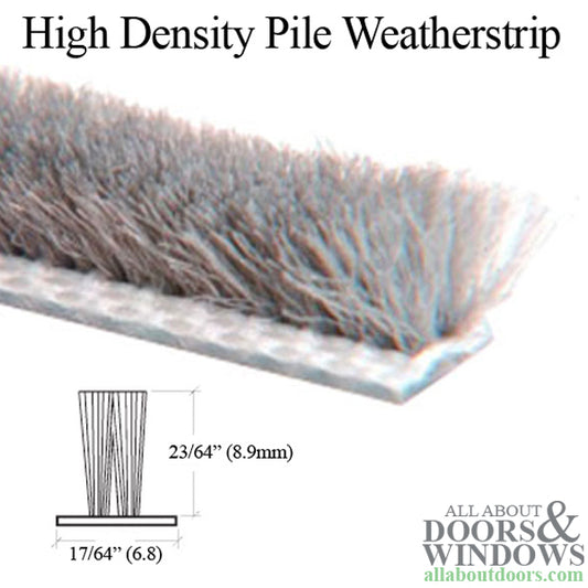 High Density Pile Weatherstrip .270 Backing x .350 Pile