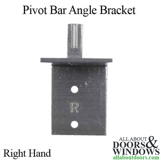 Pivot Bar Angle Bracket, 1-1/2", Corner Right Hand